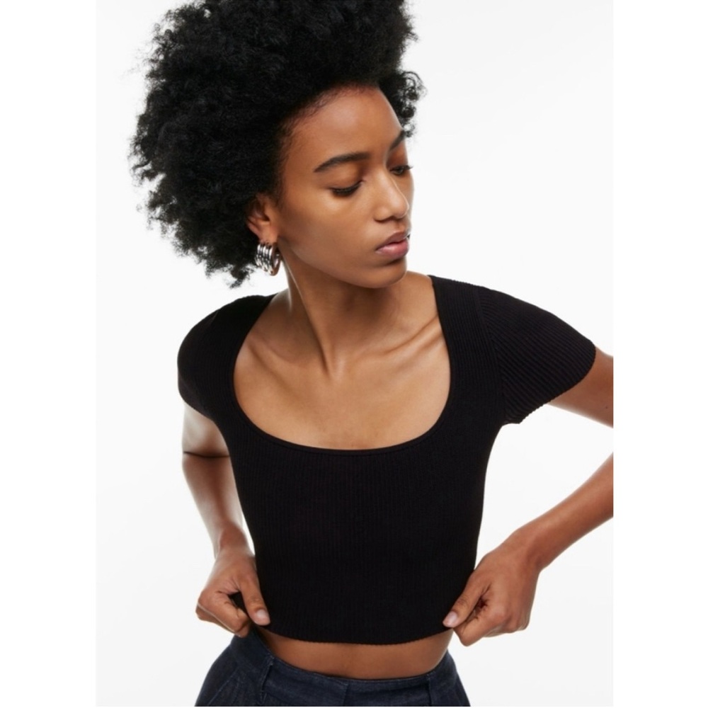 nwot Babaton sculpt knit squareneck cropped tank xl